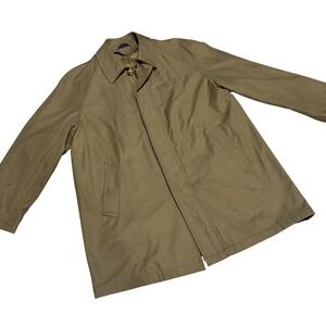 Pendleton Khaki Classic Trench Coat Men's Full Length Button Front  *NO LINER*